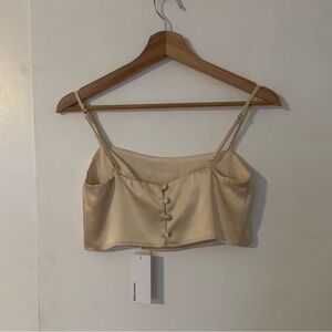 NWT Cleo satin crop tank